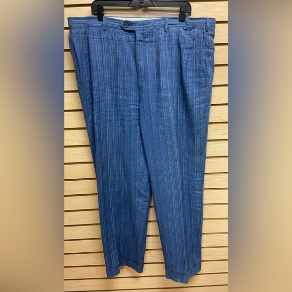 BRIONI MEN RICH LOOKING COTTON PANTS MADE IN ITALY SIZE 42